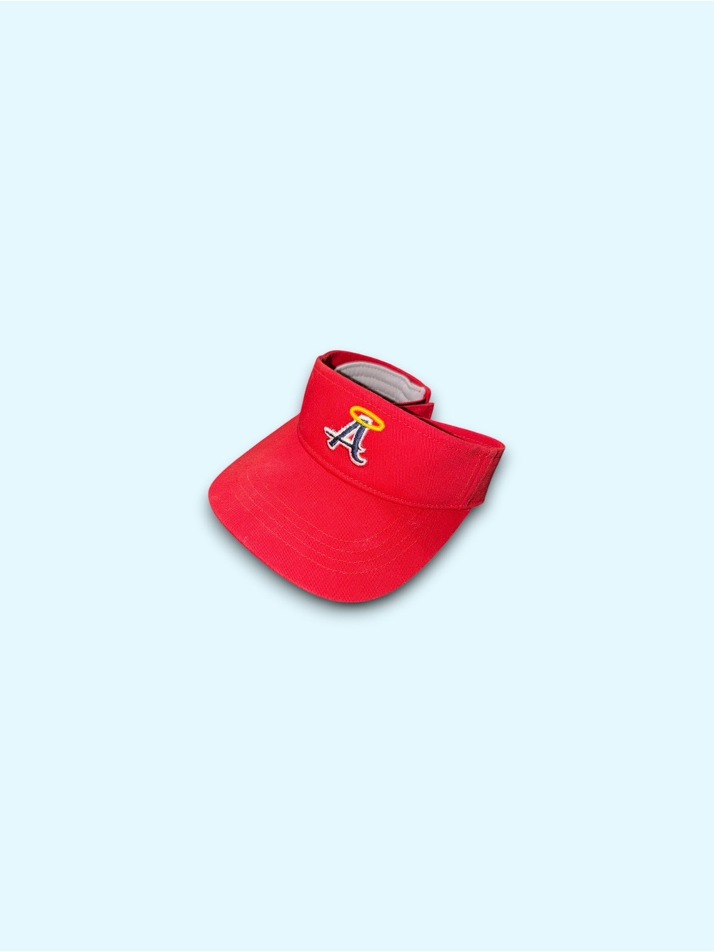 Vintage LA Anaheim Los Angeles Angels visor hat red size S/M adult